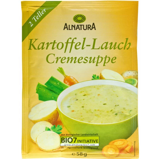 Alnatura Bio Kartoffel-Lauch Cremesuppe 58G 1 Alnatura Bio Kartoffel-Lauch Cremesuppe 58G