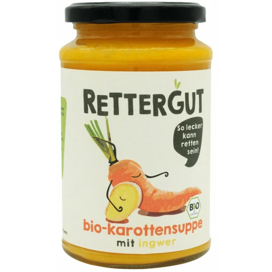 Rettergut Bio Karottensuppe Mit Ingwer 375ML 1 Rettergut Bio Karottensuppe Mit Ingwer 375ML