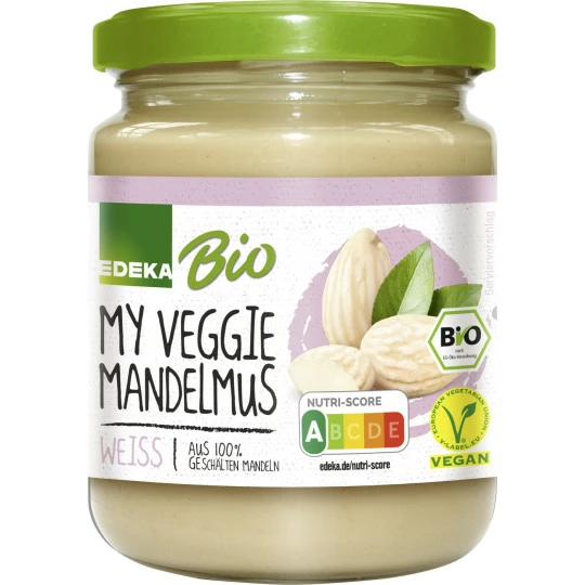 EDEKA Bio My Veggie Mandelmus Weiss 250G 1 EDEKA Bio My Veggie Mandelmus Weiss 250G