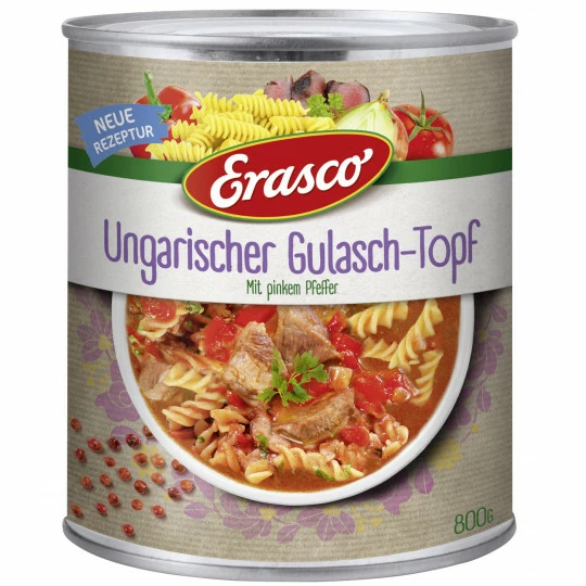Erasco Ungarischer Gulasch-Topf Mit Aromatischem Pfeffer 800G 1 Erasco Ungarischer Gulasch-Topf Mit Aromatischem Pfeffer 800G