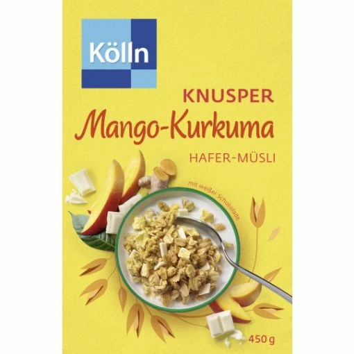 Kölln Müsli Knusper Mango-Kurkuma 450G -Alnatura || Erasco Verkaufsgeschäft klln msli knusper mangokurkuma 450 g