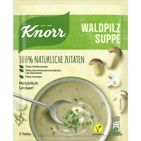 Knorr Natürlich Lecker Waldpilz Suppe 57G 1 Knorr Natürlich Lecker Waldpilz Suppe 57G