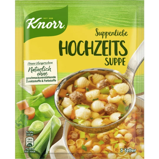 Knorr Suppenliebe Hochzeits Suppe 42G 1 Knorr Suppenliebe Hochzeits Suppe 42G