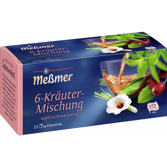 Meßmer Tee 6-Kräuter Mischung 25ST 50G 1 Meßmer Tee 6-Kräuter Mischung 25ST 50G