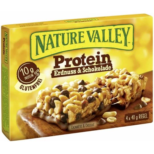 Nature Valley Protein Erdnuss & Schokolade Riegel 4ST 160G 1 Nature Valley Protein Erdnuss & Schokolade Riegel 4ST 160G